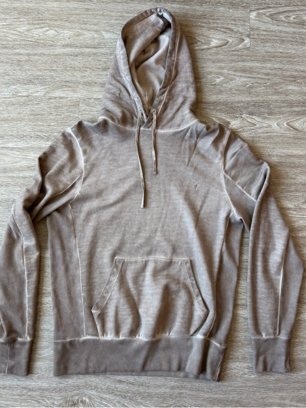 All saints Men's Hooded Pullover Sweatshirt in Taupe